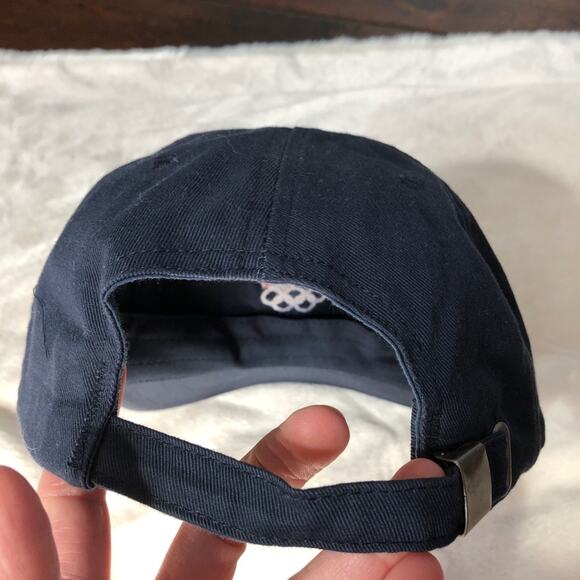 USA Olympics Hat Sixth Ring American Flag Adjustable Strap Embroidered Cap - Picture 3 of 6